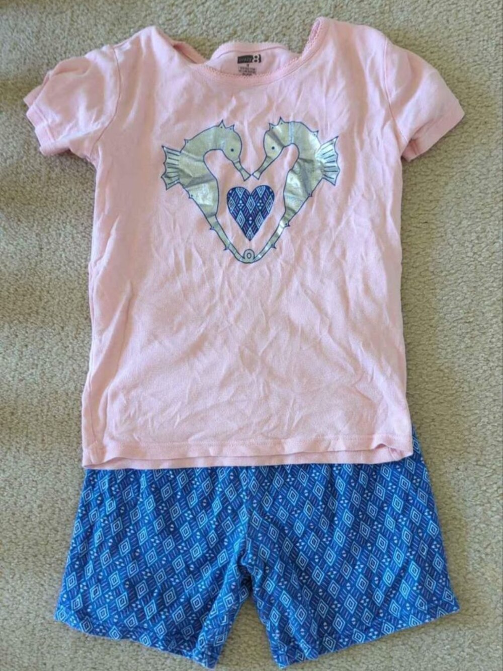 Girls size 12 crazy 8 summer pajama set